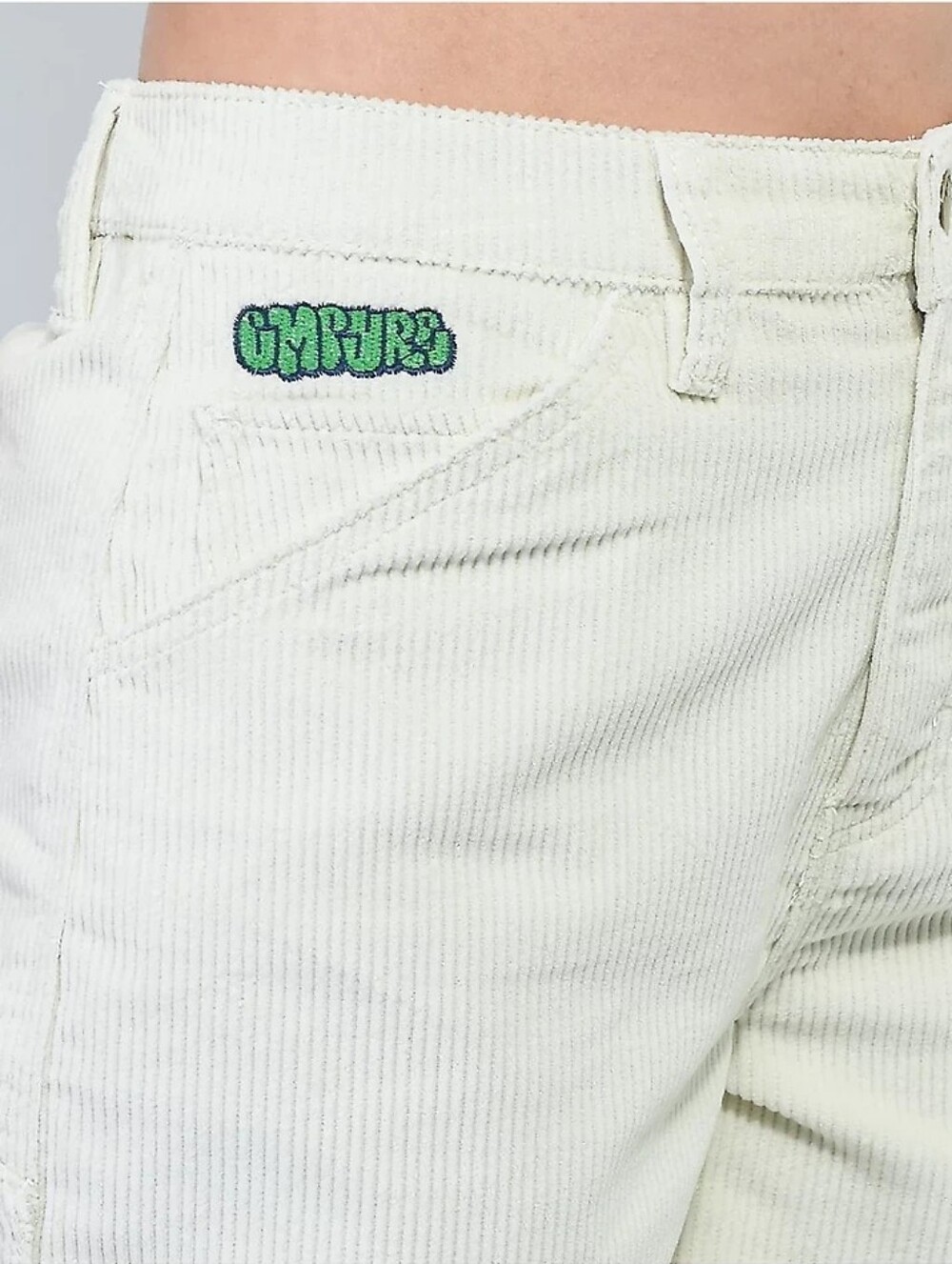 Empyre Womens Laurel Cream Asymmetrical Corduroy Carpenter Skate Shorts Small - Picture 3 of 16